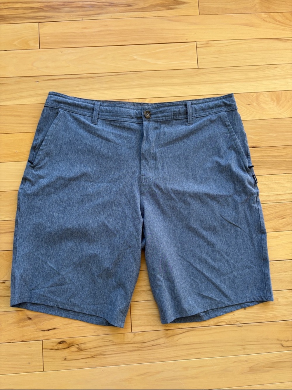 O'Neill Slate Blue Flat-Front Casual Shorts